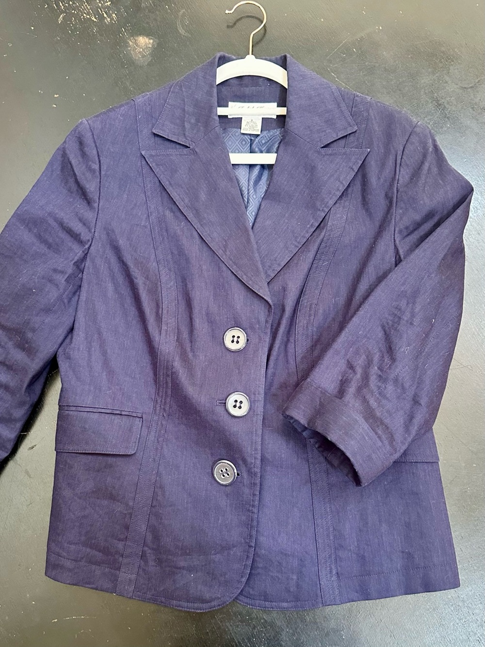 Tailored Purple Three-Button Women's Blazer Jacket